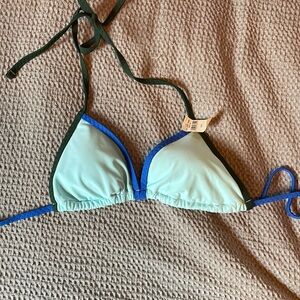 Tri color aerie bikini top